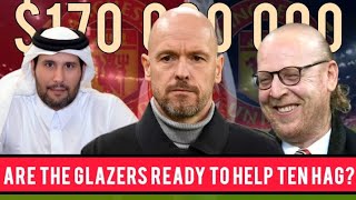 Are The Glazers Ready To Hand Ten Hag £170M Transfer Boost  Man United News [upl. by Iruahs]