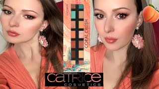 NEW CATRICE EYESHADOW PALETTE CORAL CRUSH FIRST IMPRESSION [upl. by Ahsiel]