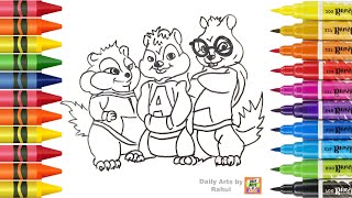 Draw Alvin the Chipmunks Easy  drawing for kids [upl. by Anirdua]