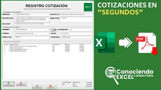 Como hacer Cotizaciones en Excel [upl. by Saidee543]