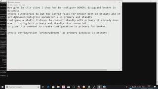 dataguard broker configuration [upl. by Airrej734]