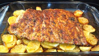 Costillas de Cerdo al horno con papas y aliño especialComo hacer unas ricas costillas al hornoribs [upl. by Zashin101]