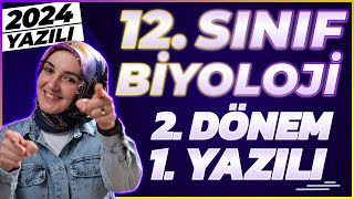 12Sınıf Biyoloji 2Dönem 1Yazılı 2024 yazılı biyoloji [upl. by Sculley]