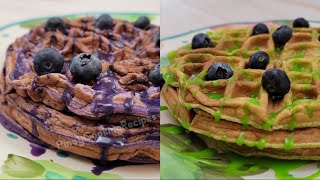 Mochi Waffles youll make again and again Plain Ube and Pandan Flavors with Glaze [upl. by Elset197]