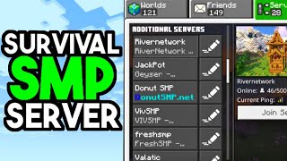 SURVIVAL SMP Server For Minecraft Bedrock 120 [upl. by Venterea340]