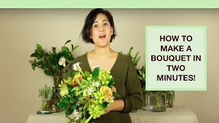 How To Make a Flower Bouquet in Two Minutes [upl. by Yekcim]