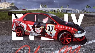 Need for Speed™ Heat  EVO IX Drift  Livery Ookami Mio from hololive 720p 30 FPS [upl. by Hploda]