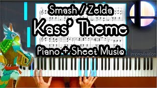 Kass Theme from Zelda amp Smash Ultimate  Piano Arrangement amp Sheet Music amp Improv [upl. by Nilorac]