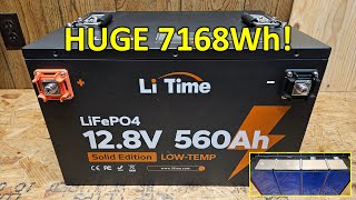 NEW LiTime 12V 560Ah LiFePO4 Battery 7168Wh Full Review and Disassembly [upl. by Dudley526]