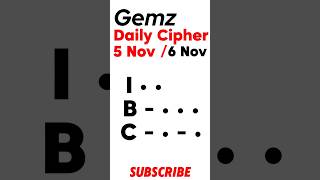 Gemz Daily Cipher Morse Code 5 Nov amp 6 November 2024  Unlock Today’s Code amp Rewards gemzdailycode [upl. by Luisa]