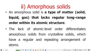 Classification of solidsCHEM101MSc Entrance ChemistryBSc First [upl. by Laamaj]