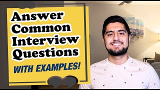 How to Answer Common Residency Interview Questions with Examples [upl. by Adidnac]