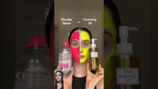 Micellar Water VS Cleansing Oil  makeup micellarwater makeupremover oilcleanser [upl. by Dougie25]