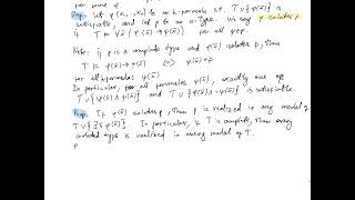 Mathematical Logic Lecture 19 Omitting Types [upl. by Eilyab]