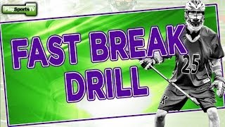 Youth Lacrosse Fast Break Drill [upl. by Anirtak]