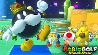 Mario Golf Super Rush King Bobomb vs Wiggler vs Chargin Chuck in All Star Summit [upl. by Onit]