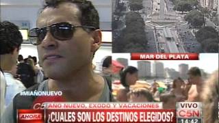 C5N  VERANO 2014 EXODO TURISTICO POR FIN DE AÑO EN AEROPARQUE PARTE 2 [upl. by Mallis]