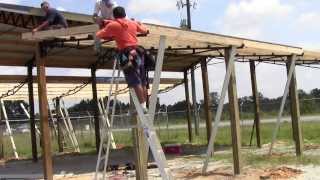 How To Install Lean Tos On A 20x40 Steel Truss Pole Barn Kit [upl. by Kostival]