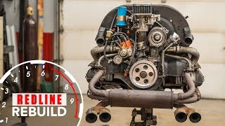 Volkswagen Beetle Aircooled Flatfour Engine Rebuild TimeLapse  Redline Rebuild  S1E7 [upl. by Assenar29]