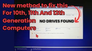 New Method to Fix quotWe couldnt find any drivequot Error During Windows Installation python window11 [upl. by Peatroy]