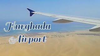 Landing at Hurghada International Airport [upl. by Aerdnaek]