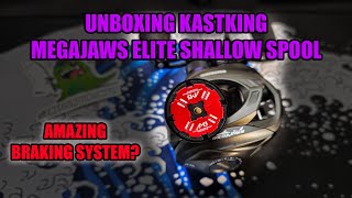 Unboxing KastKing MegaJaws Elite Shallow Spool Baitcasting Reel  Amazing AMB Dynamic Braking [upl. by Chaudoin790]