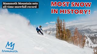 Mammoth Mountain BREAKS RECORD For MOST SNOW in HISTORY March 29 2023 [upl. by Lacym]