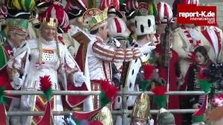 Weiberfastnacht 2019 Eröffnung des Straßenkarnevals auf dem Alter Markt in Köln [upl. by Amiarom]