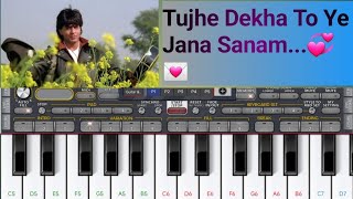 Tujhe Dekha To Yeh Jaana Sanam  Phones Piano Instrumental Music Cover  Music Maholla [upl. by Niessuh575]