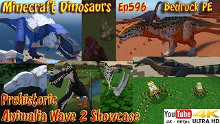 Prehistoric Animalia Wave 2 Showcase All Dinosaurs 4K60FPS Minecraft Bedrock PE Dinosaurs Ep596 [upl. by Bat120]