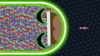 Slitherio 1 Pro Tiny Snake vs Giant Hacker Snakes Epic Slitherio Gameplay [upl. by Kriste]