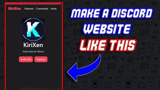 Make a discord bot website  KiriXen  Replit  247 [upl. by Fayola]