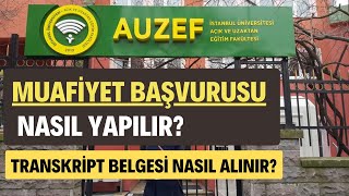 İstanbul Üniversitesi Aöf AUZEF Ders Muafiyet İşlemleri Başladı Ders Muafiyeti Nasıl Yapılır [upl. by Enialehs591]