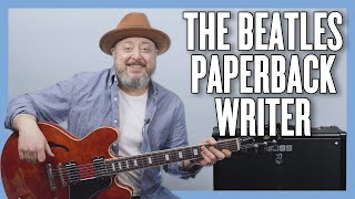 The Beatles Paperback Writer Guitar Lesson  Tutorial [upl. by Ikim]