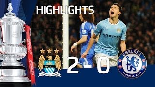 Manchester City vs Chelsea 20 Jovetic and Nasri  FA Cup 5th Round goals amp highlights [upl. by Church]