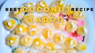 Milk coconut Laddu Simple recipe Lajabab subscribe milk nariyal Laddu Svaadisht kitchen Subscribe [upl. by Zinck]