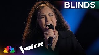 FourChair Turn for 16YearOld Serenity Arce Singing quotThis Cityquot  The Voice Blind Auditions  NBC [upl. by Ramsay437]