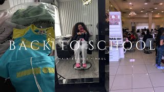 BACK TO SCHOOL MAINTENANCE VLOG  HAUL  SENIOR YEAR  Hair Lasges Eyebrows Huge haul Etc [upl. by Iron511]