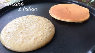 CARA MEMBUAT PANCAKE 2 BAHAN LEMBUT TANPA BAKING POWDER TAKARAN SENDOK [upl. by Antone]