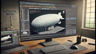 Complete Airship Modeling in Maya From Base to Detail [upl. by Yecrad]