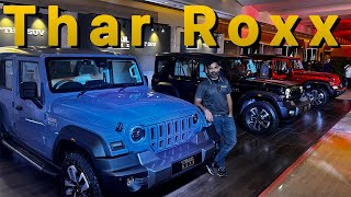 Thar Roxx 5 Door Top Model Walkaround  Base MX1 Variant Launched 1299L  Features Specs Price [upl. by Wolgast]