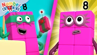 Superhero Maths Moments Save the Day  Octoblock Number Fun  Numberblocks [upl. by Tollmann]