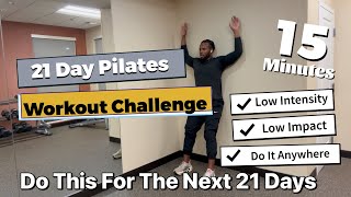 21 Day Pilates Workout Challenge  No Equipment [upl. by Garmaise450]