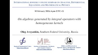 Seminar on Analysis Differential Equations and Mathematical Physics  Oleg Avsyankin in Russian [upl. by Venterea720]