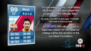 FIFA 12 Ultimate Team  99 Rated Lionel Messi [upl. by Chip]