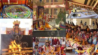 དགའ་ལྡན་སྟག་རྩེ་སྒྲུབ་མཆོད།། Self initiation and fire prayer proformed at shargaden monastery [upl. by Mercado49]