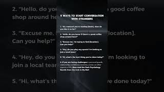 5 ways to start conversation manipulation psychology [upl. by Abdu982]