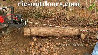 3 point log winch skidding logs part 1 [upl. by Eldnek]