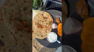 Aaj work from home wala lunch pe banaya Muli ka Parantha shorts youtubeshorts [upl. by Amoreta]