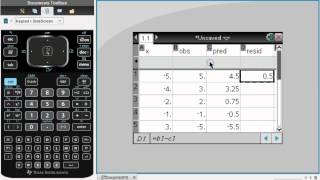 Using TInspire to find sum of squared residuals [upl. by Hescock]